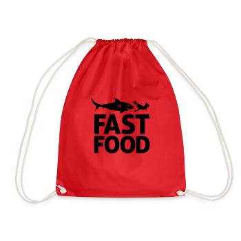fast food - Turnbeutel - Rot - Vorne