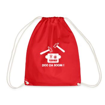 Doo da boom - bass music - Drawstring Bag - red - Front