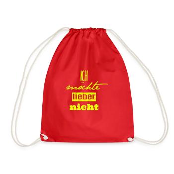 Bartleby der Schreiber - Ich möchte lieber nicht - Turnbeutel - Rot - Vorne