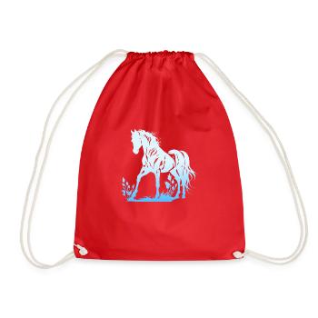 Cowboy Funny Cowboy Hat Wild Western Rodeo Texas - Drawstring Bag - red - Front
