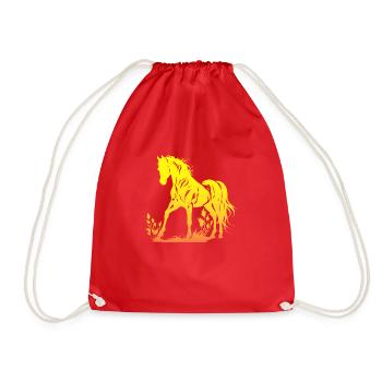 Cowboy Funny Cowboy Hat Wild Western Rodeo Texas - Drawstring Bag - red - Front