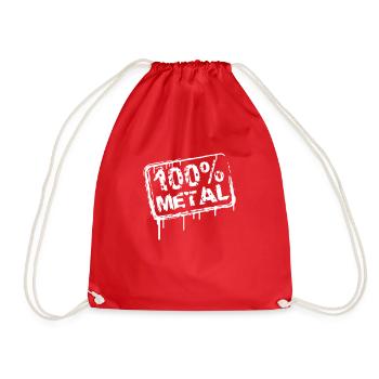 100% Pour-Métal Musique Timbre Graffiti Drops - Sac de sport léger - rouge - Devant