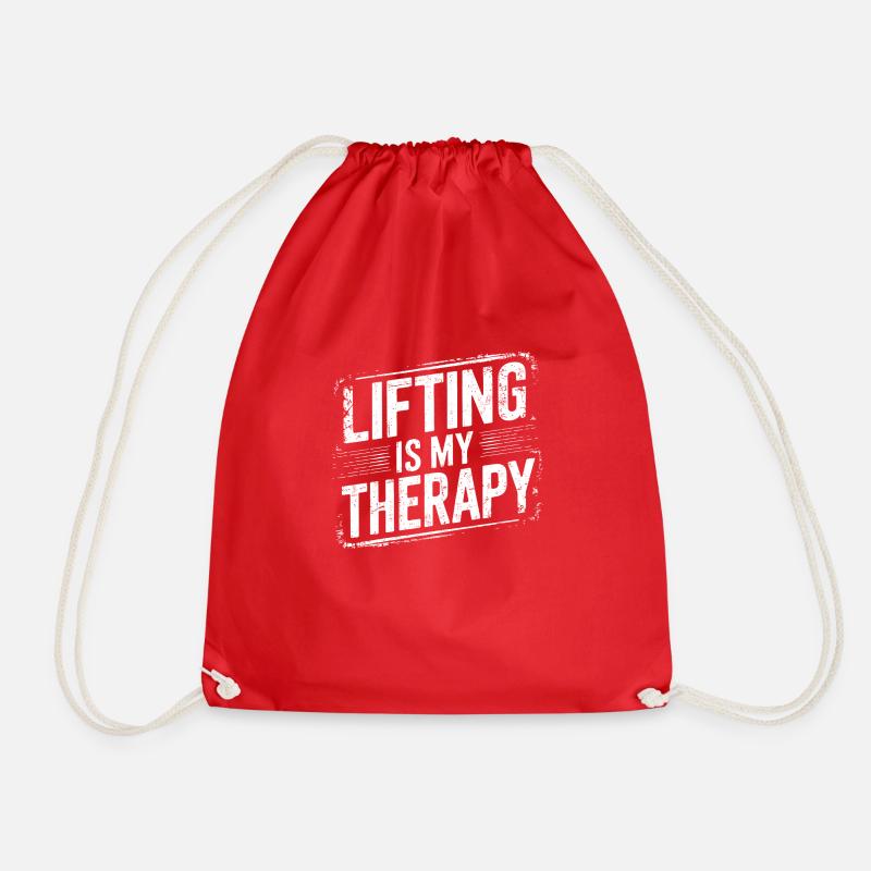 Lifting is my Therapy - Turnbeutel - Rot