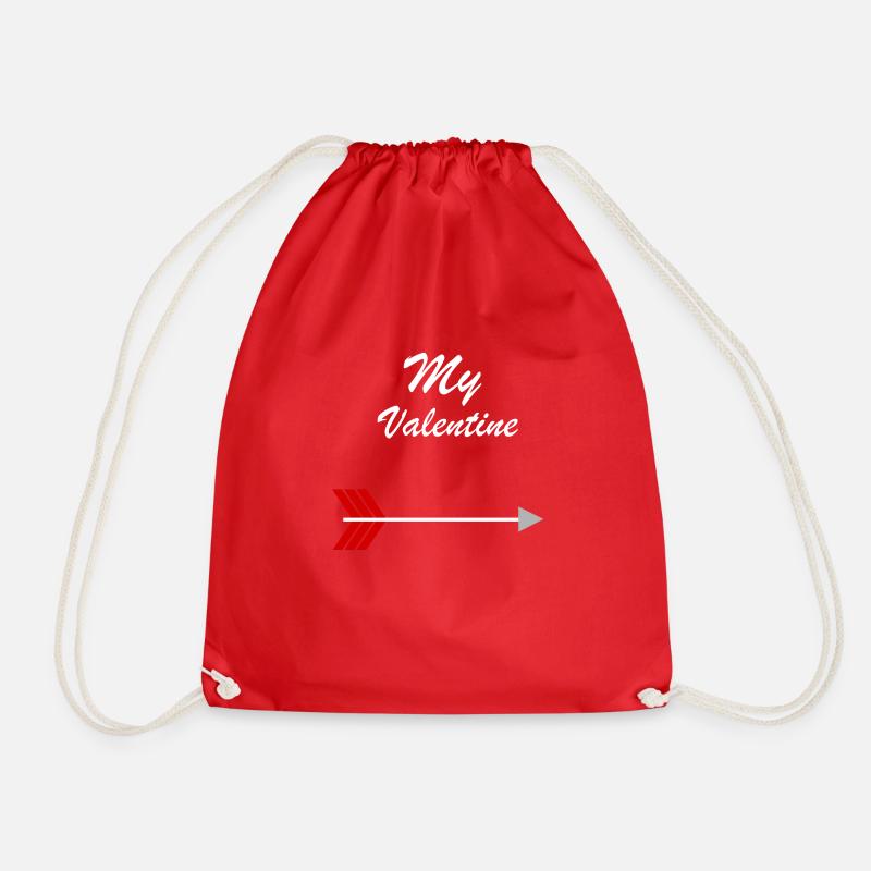 My Valentine Design - Drawstring Bag - red