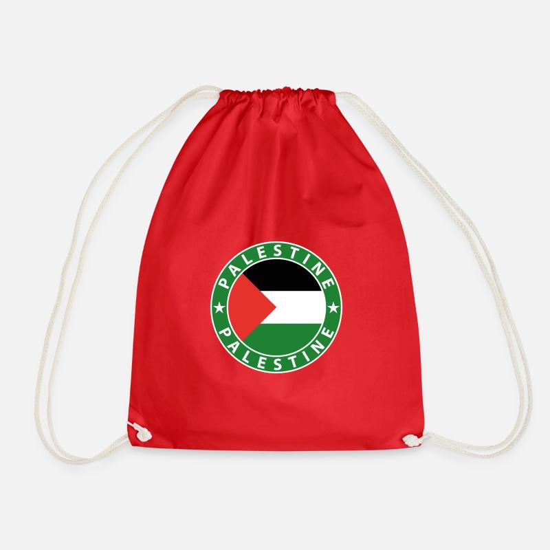 Palestine - Drawstring Bag - red