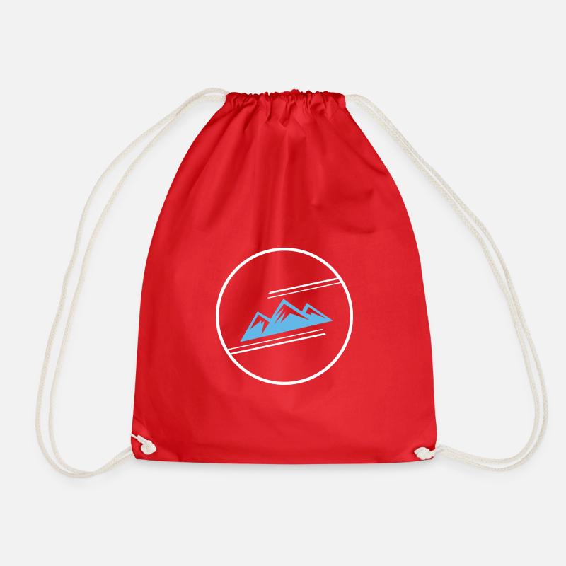 Home Mountains - Drawstring Bag - red