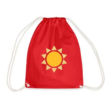 Sun Shape Design - Drawstring Bag - red - Front