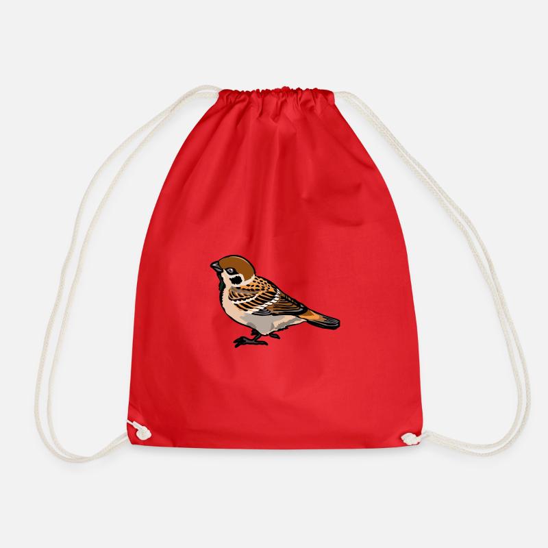 Sparrow - Drawstring Bag - red