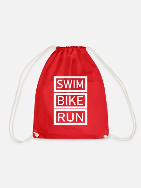 Triathlon Swim Bike Run - Turnbeutel - Rot