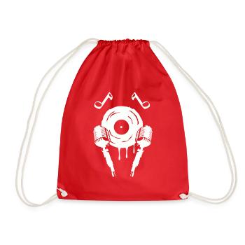 Symbole de musique de micro - Sac de sport léger - rouge - Devant