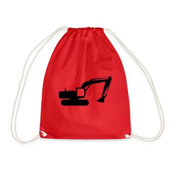 pelleteuse - Sac de sport léger - rouge - Devant