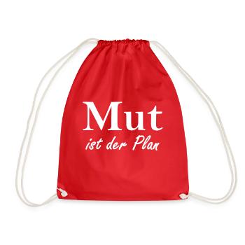 Mut ist der Plan - Turnbeutel - Rot - Vorne