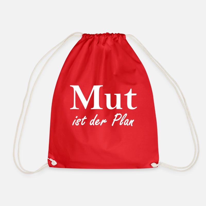 Mut ist der Plan - Turnbeutel - Rot