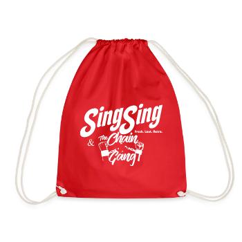 SingSing & The Chain Gang - weiss - Turnbeutel - Rot - Vorne