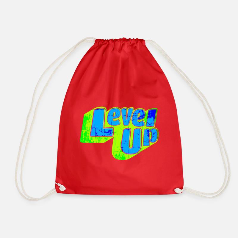 Level Up - Drawstring Bag - red