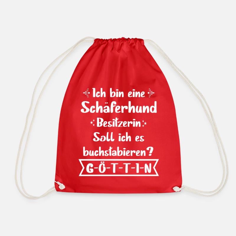 Schäferhund - Deutscher Schäferhund - Turnbeutel - Rot