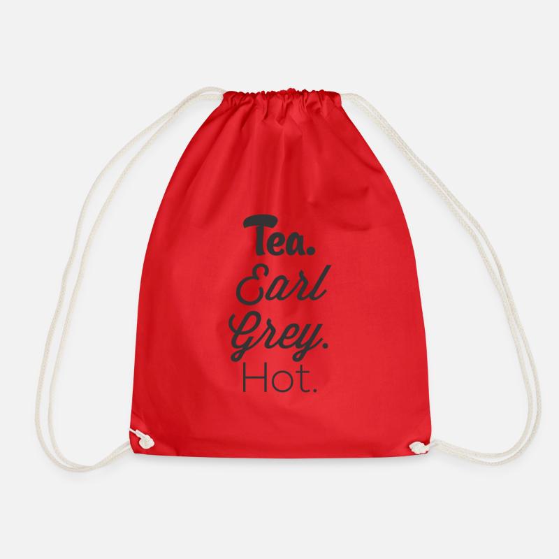 Tee Earl grau heiß - Turnbeutel - Rot
