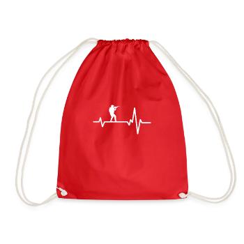 Militaire et Soldat - Battements de coeur - Sac de sport léger - rouge - Devant