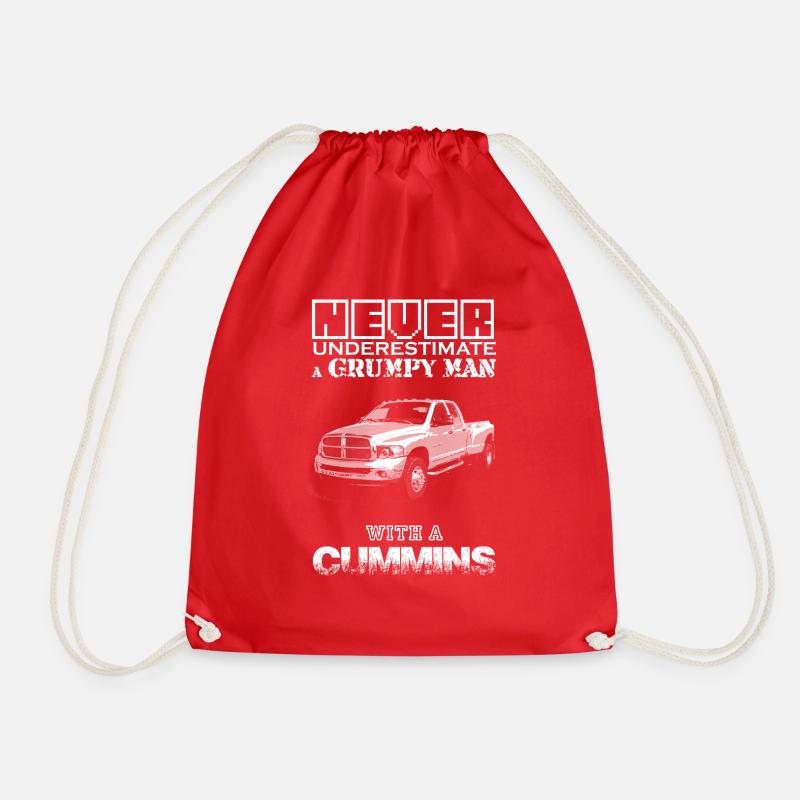 NEVER UNDERESTIMATE A GRUMPY MAN WITH A CUMMINS B - Sac de sport léger - rouge
