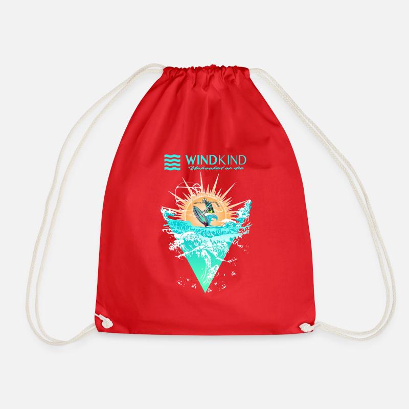 Kitesurfing Kite - Drawstring Bag - red