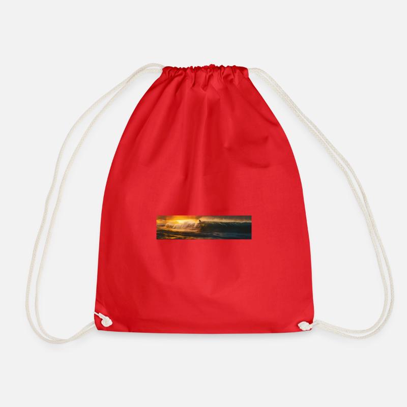 Wave surfers - Drawstring Bag - red