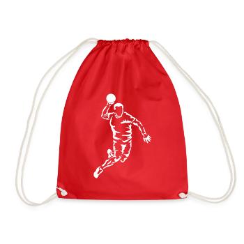 Handball Spieler Handball Geschenk - Turnbeutel - Rot - Vorne