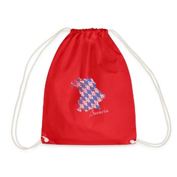 Carte Bavière Bavière Diamants Bleu Blanc - Sac de sport léger - rouge - Devant