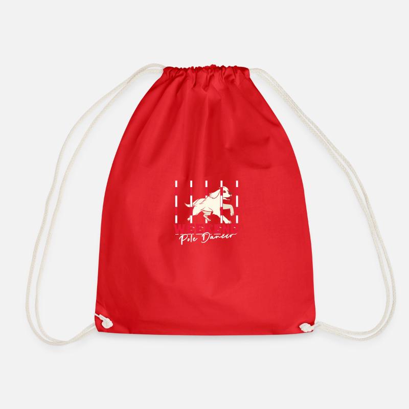 Weekend Pole Dancer - faster - Drawstring Bag - red