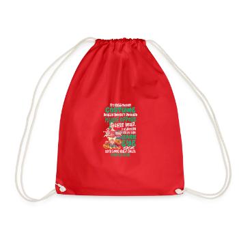 My halloween costume really doesnt require much - Drawstring Bag - red - Front