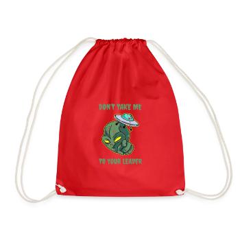 Ne m’emmenez pas à votre chef - extraterrestre - Sac de sport léger - rouge - Devant