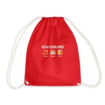 New England Lobstah Chowdah Beeah Triathlon - sea - Drawstring Bag - red - Front