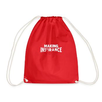 Making insurance sexy - protection - Drawstring Bag - red - Front