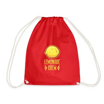 Lemonade Crew - lemon juice - Drawstring Bag - red - Front
