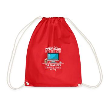 I used to be a people person until people ruined - Drawstring Bag - red - Front