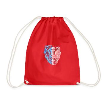 Jesus is my god my king my lord my savior my - Drawstring Bag - red - Front