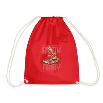You can call me book fairy - fairy - Drawstring Bag - red - Front