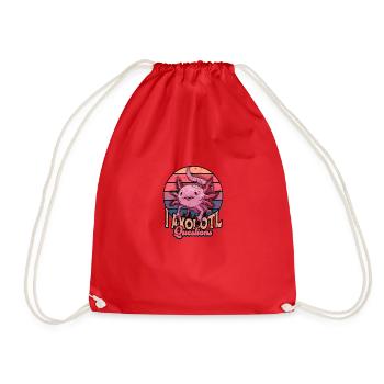 I axolotl questions - herpetology - Drawstring Bag - red - Front