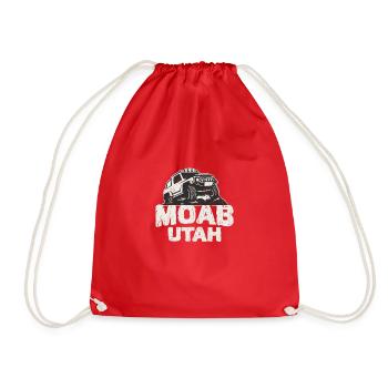 Moab Utah - Rennfahrer - Turnbeutel - Rot - Vorne