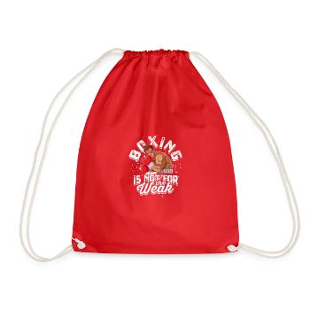 Boxing is not for the weak - Boxing - Drawstring Bag - red - Front