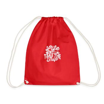 La vie est courte, faites le voyage - Vacances - Sac de sport léger - rouge - Devant