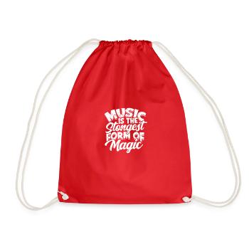 La musique est la forme la plus forte de magie - Musique - Sac de sport léger - rouge - Devant