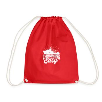 Chumming ain't cheating - Shark - Drawstring Bag - red - Front
