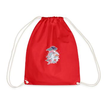 Shark family - Shark - Drawstring Bag - red - Front