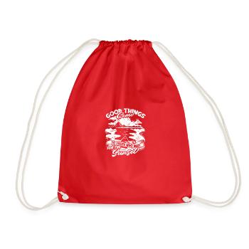 Good things come to those who wait for the sunset - Drawstring Bag - red - Front