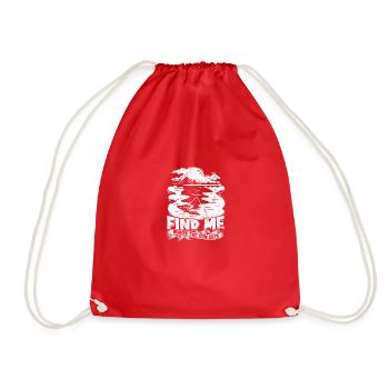 Find me where the sun sets - Sunset - Drawstring Bag - red - Front