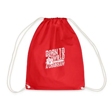 Né pour manier une tronçonneuse - Tronçonneuse - Sac de sport léger - rouge - Devant