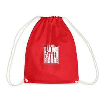 Its Not A Dad Bod Its A Father Figure - Fitness - Drawstring Bag - red - Front