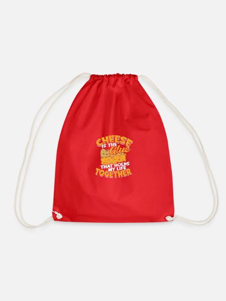 Le fromage est la colle qui maintient ma vie ensemble - - Sac de sport léger - rouge