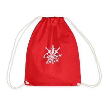 Conquer with Steel - Sword - Drawstring Bag - red - Front