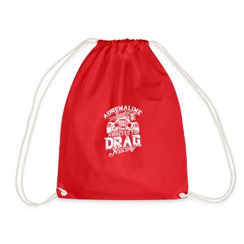 Adrenaline Junkie: Addicted to Drag Racing - Drag - Drawstring Bag - red - Front